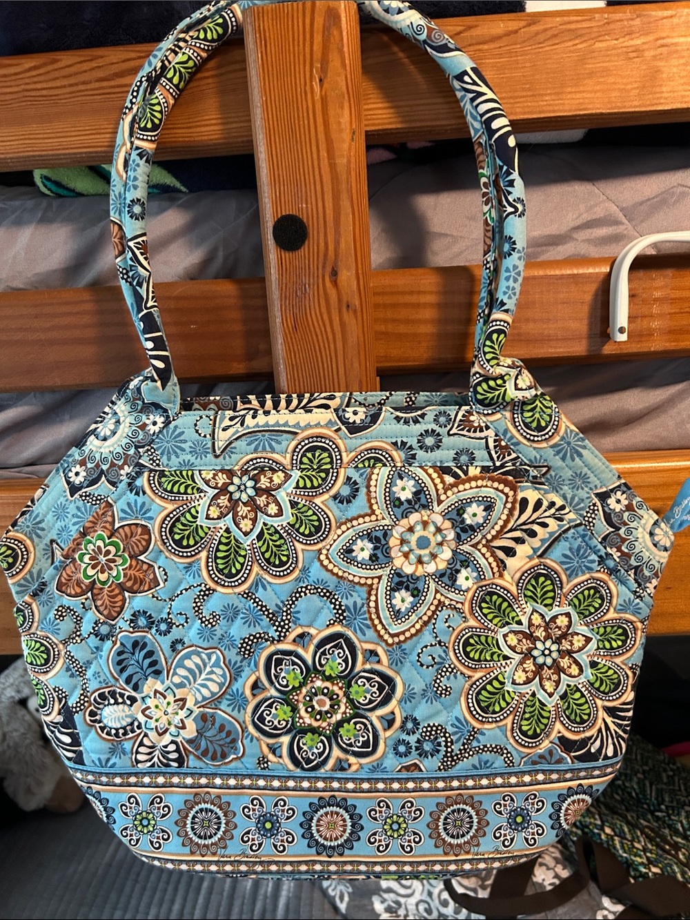 Vera Bradley Blue Multi Quilted Floral Tote